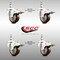 Service Caster 3 Inch 316SS Maroon Polyurethane Swivel 10mm Stem Caster Set Lock Brake SCC SS316TSTTL20S314-PPUB-MRN-M1015-4 - alternate 3